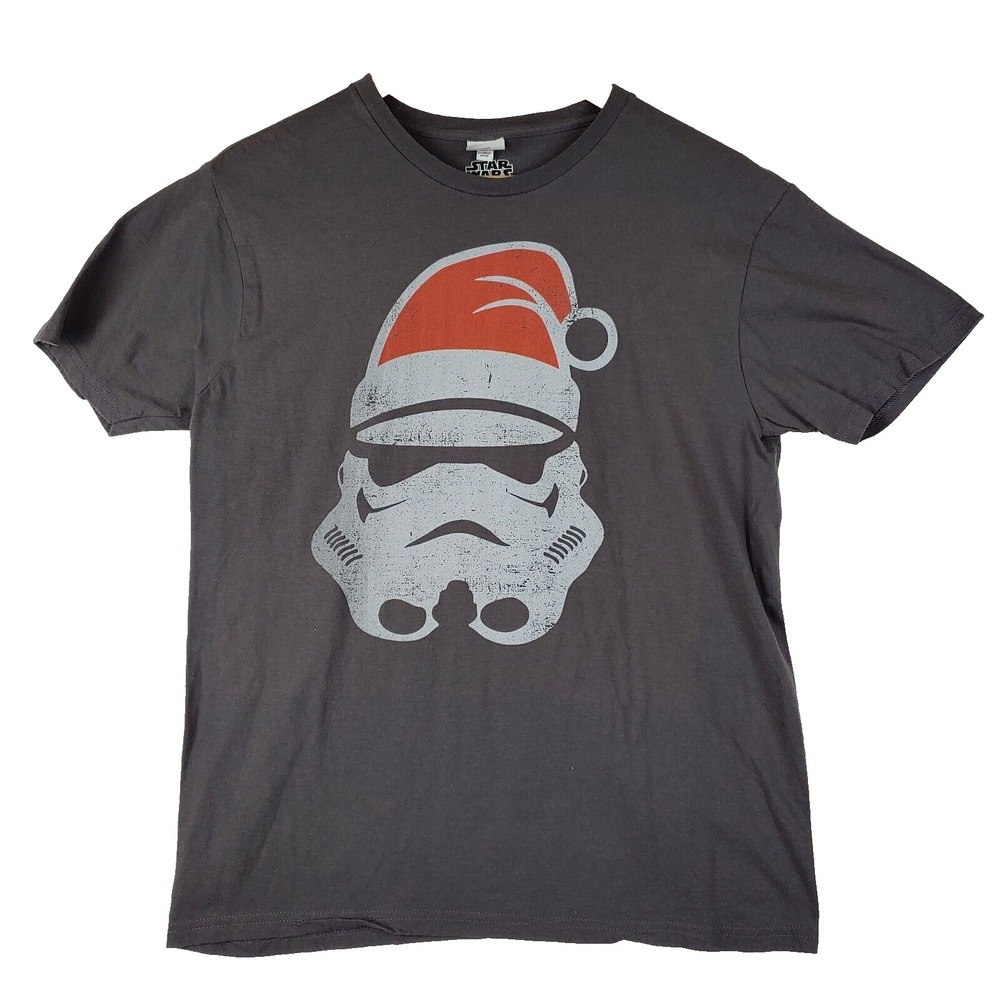Star Wars T Shirt Mens Medium Gray Christmas Stormtrooper Santa Short Sleeve Tee